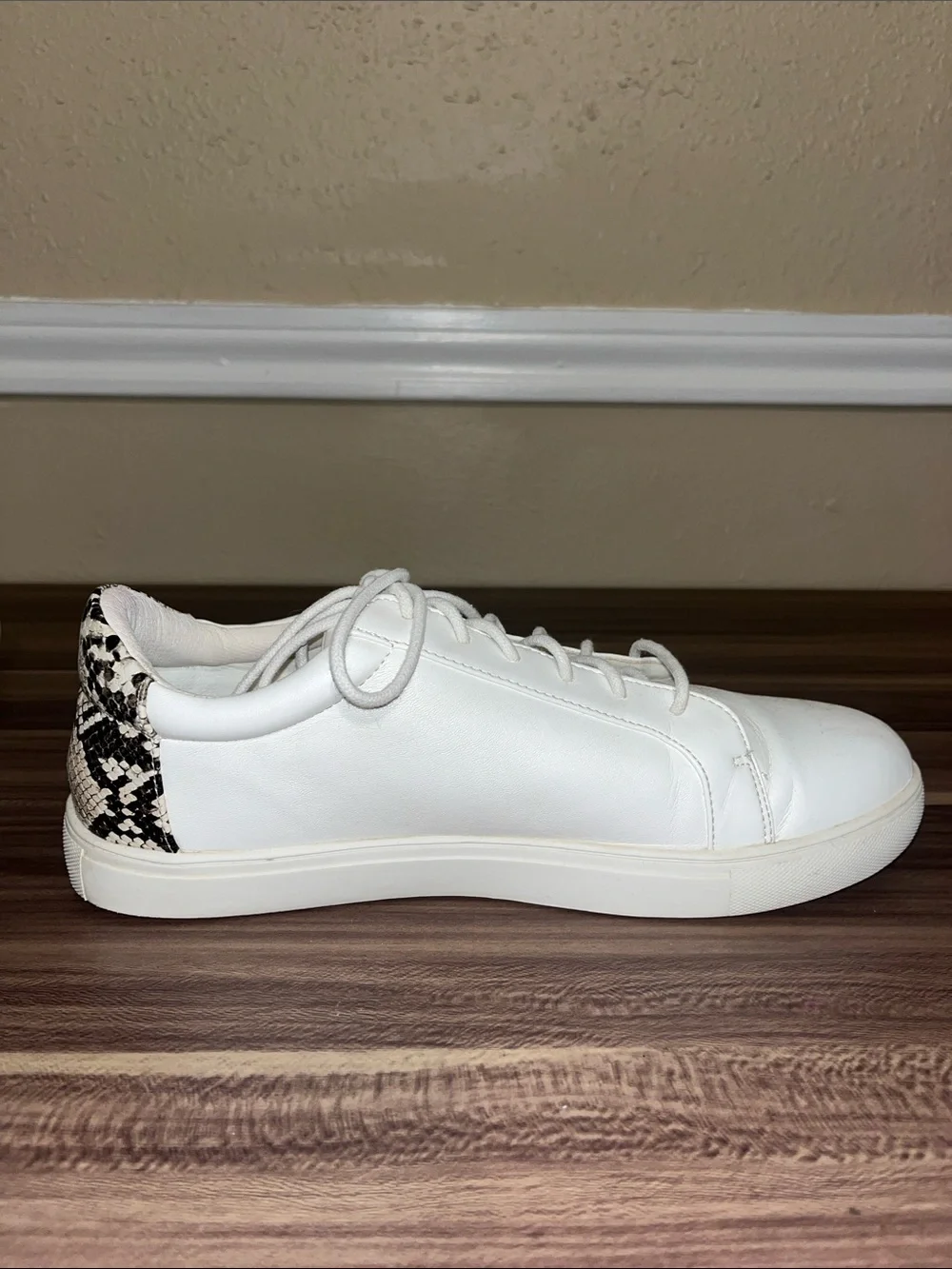 French Connection White Low-Top Leather Sneakers